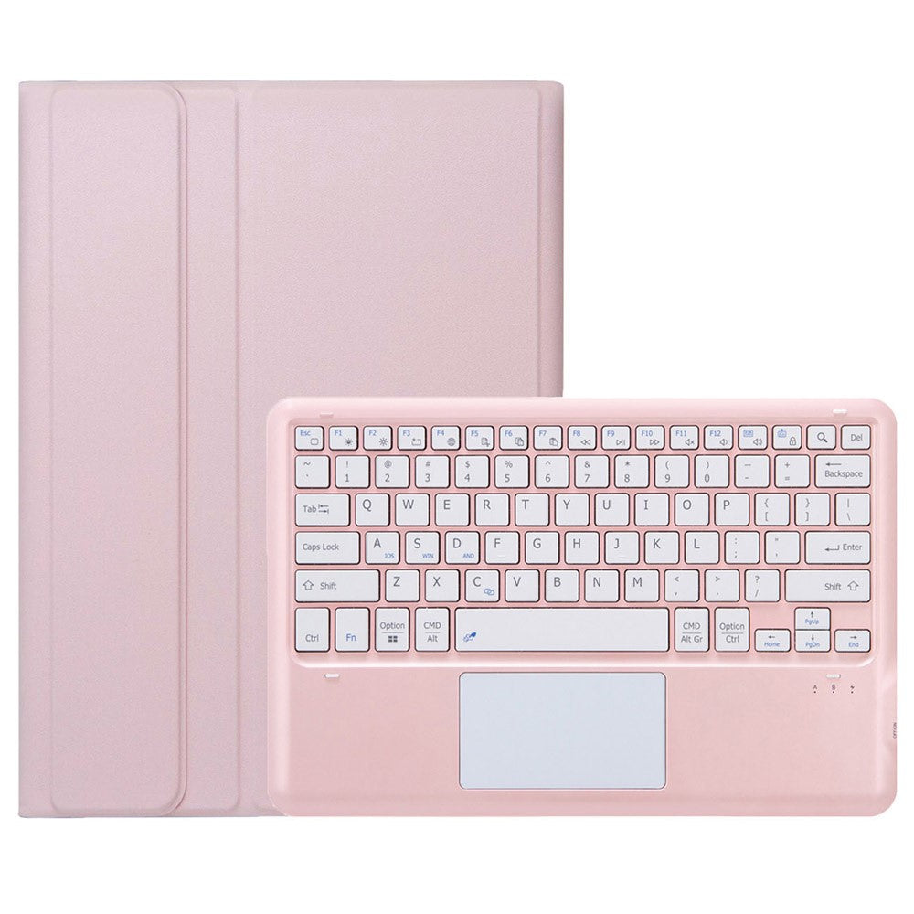 AH24-A For Huawei MatePad Pro 12.2 (2024) Leather+TPU Tablet Cover Bluetooth-compatible Keyboard Case with Touchpad