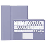 AH24-A For Huawei MatePad Pro 12.2 (2024) Leather+TPU Tablet Cover Bluetooth-compatible Keyboard Case with Touchpad