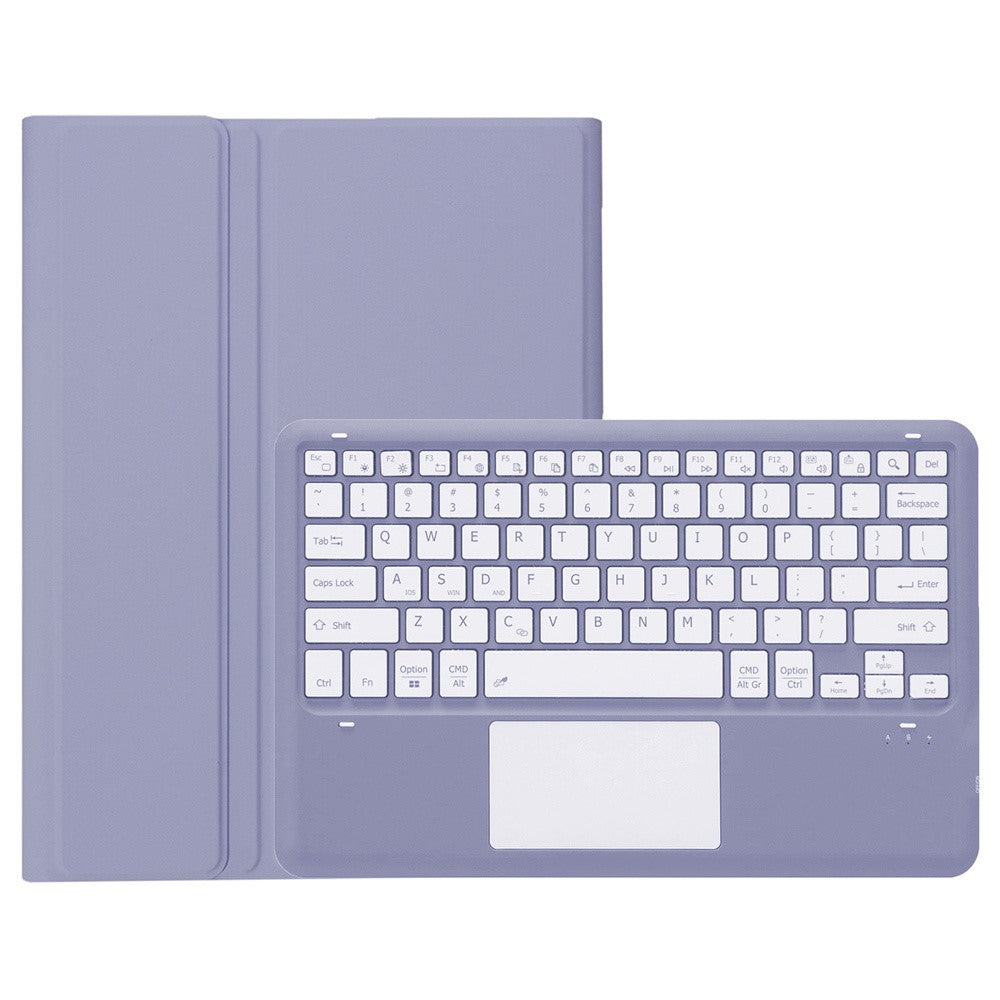 AH24-A For Huawei MatePad Pro 12.2 (2024) Leather+TPU Tablet Cover Bluetooth-compatible Keyboard Case with Touchpad