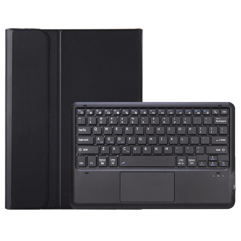 AH24-A For Huawei MatePad Pro 12.2 (2024) Leather+TPU Tablet Cover Bluetooth-compatible Keyboard Case with Touchpad
