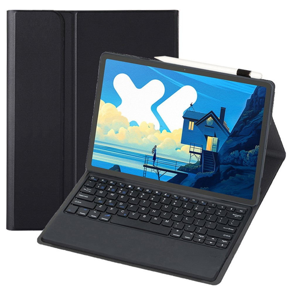 AM26 For Lenovo Idea Tab Pro / Tab P12 Ultra-Thin Leather Tablet Stand Cover + Bluetooth-Compatible Keyboard