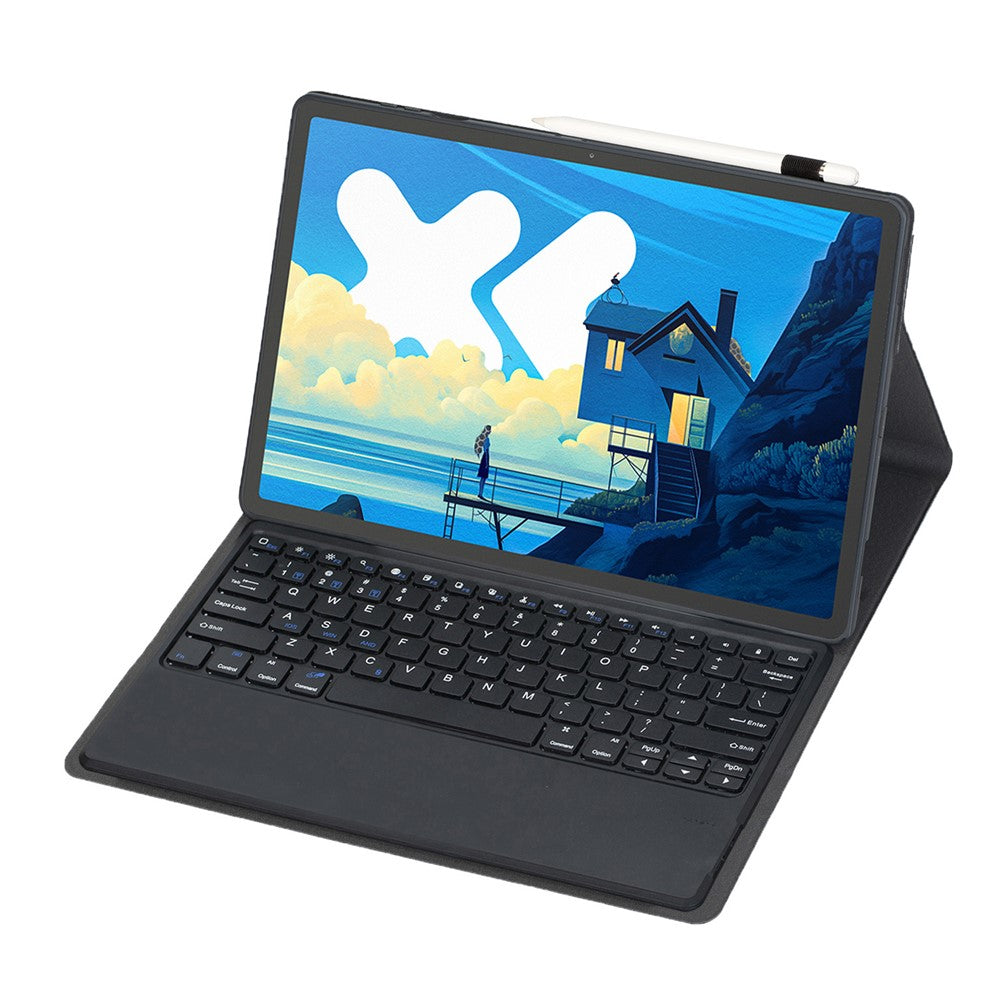 AM26 For Lenovo Idea Tab Pro / Tab P12 Ultra-Thin Leather Tablet Stand Cover + Bluetooth-Compatible Keyboard