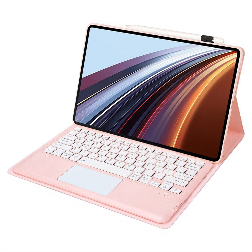AH26-A For Honor Pad GT Pro Ultra-Thin Leather Tablet Cover + Bluetooth-compatible Keyboard with Touchpad