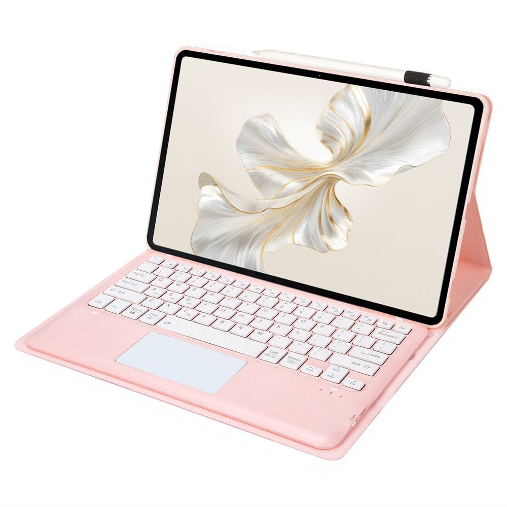 AH19-A For Honor Pad 9 HEY2-W09 Ultratyndt læder tabletcover + Bluetooth-kompatibelt tastatur med touchpad