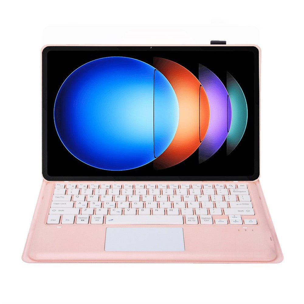 A0N10-A For Xiaomi Pad 6S Pro 12.4 Leather+TPU Tablet Case with Touchpad Bluetooth-compatible Keyboard