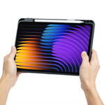 T0N13-AS for Xiaomi Pad 8 / 8 Pro / Poco Pad X1 / Pad 7 Pro / Pad 7 Case Leather Stand Cover + Backlit Touchpad Bluetooth-compatible Keyboard