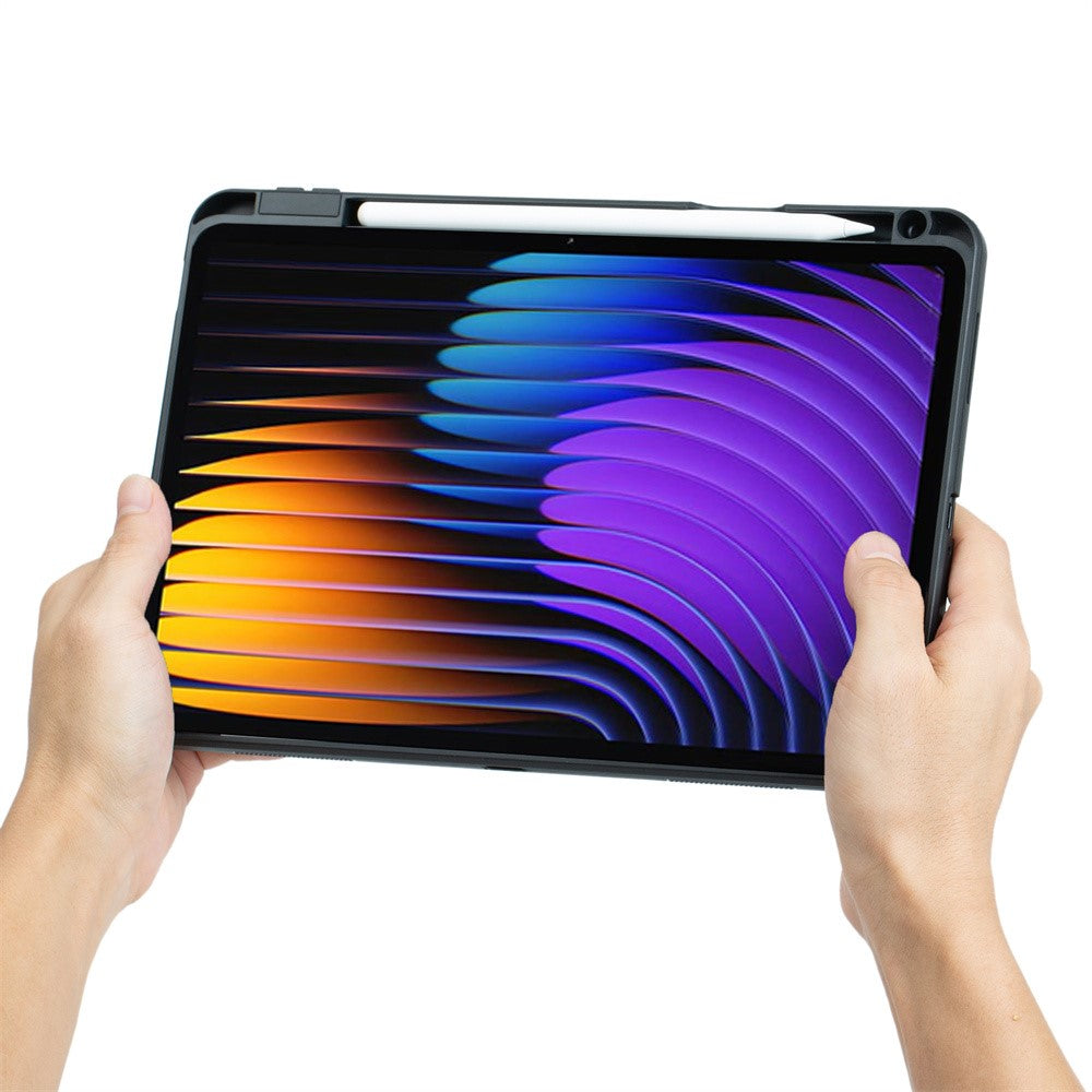 T0N13-AS for Xiaomi Pad 8 / 8 Pro / Poco Pad X1 / Pad 7 Pro / Pad 7 Case Leather Stand Cover + Backlit Touchpad Bluetooth-compatible Keyboard