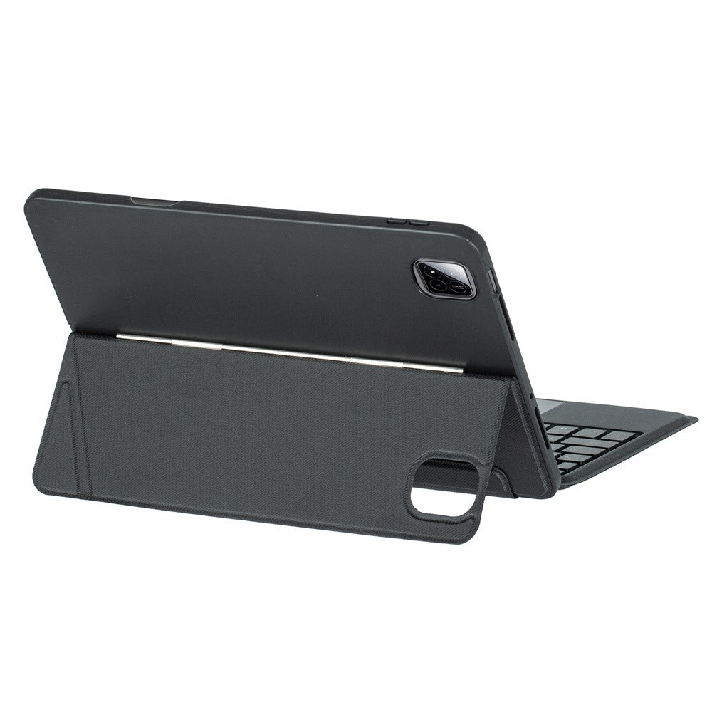 T0N13-AS for Xiaomi Pad 8 / 8 Pro / Poco Pad X1 / Pad 7 Pro / Pad 7 Case Leather Stand Cover + Backlit Touchpad Bluetooth-compatible Keyboard