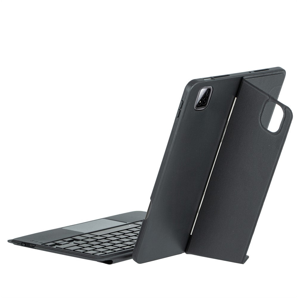 T0N13-AS for Xiaomi Pad 8 / 8 Pro / Poco Pad X1 / Pad 7 Pro / Pad 7 Case Leather Stand Cover + Backlit Touchpad Bluetooth-compatible Keyboard