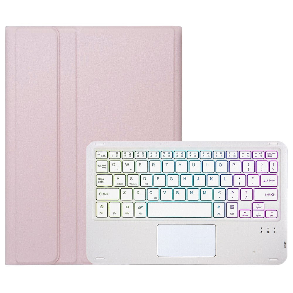 OP14-AS Baggrundsbelyst Touchpad-tastatur til Oppo Pad Neo / Pad Air 2 / OnePlus Pad Go-tastatur med læderetui