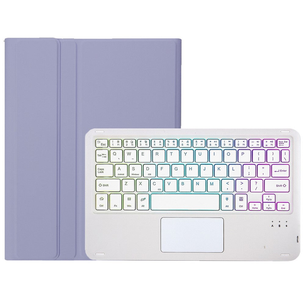 OP14-AS Baggrundsbelyst Touchpad-tastatur til Oppo Pad Neo / Pad Air 2 / OnePlus Pad Go-tastatur med læderetui