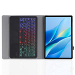 AV13-AS For vivo Pad Air / iQOO Pad Air Backlit Trackpad Bluetooth-compatible Keyboard with Leather Case