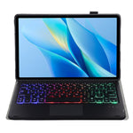 AV13-AS For vivo Pad Air / iQOO Pad Air Backlit Trackpad Bluetooth-compatible Keyboard with Leather Case