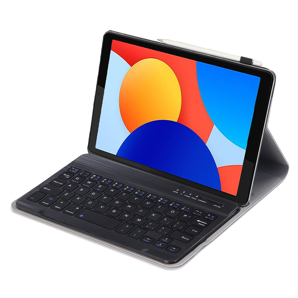 A0N12 For Xiaomi Redmi Pad SE 4G 8.7 inch Leather+TPU Tablet Cover with Bluetooth-compatible Keyboard
