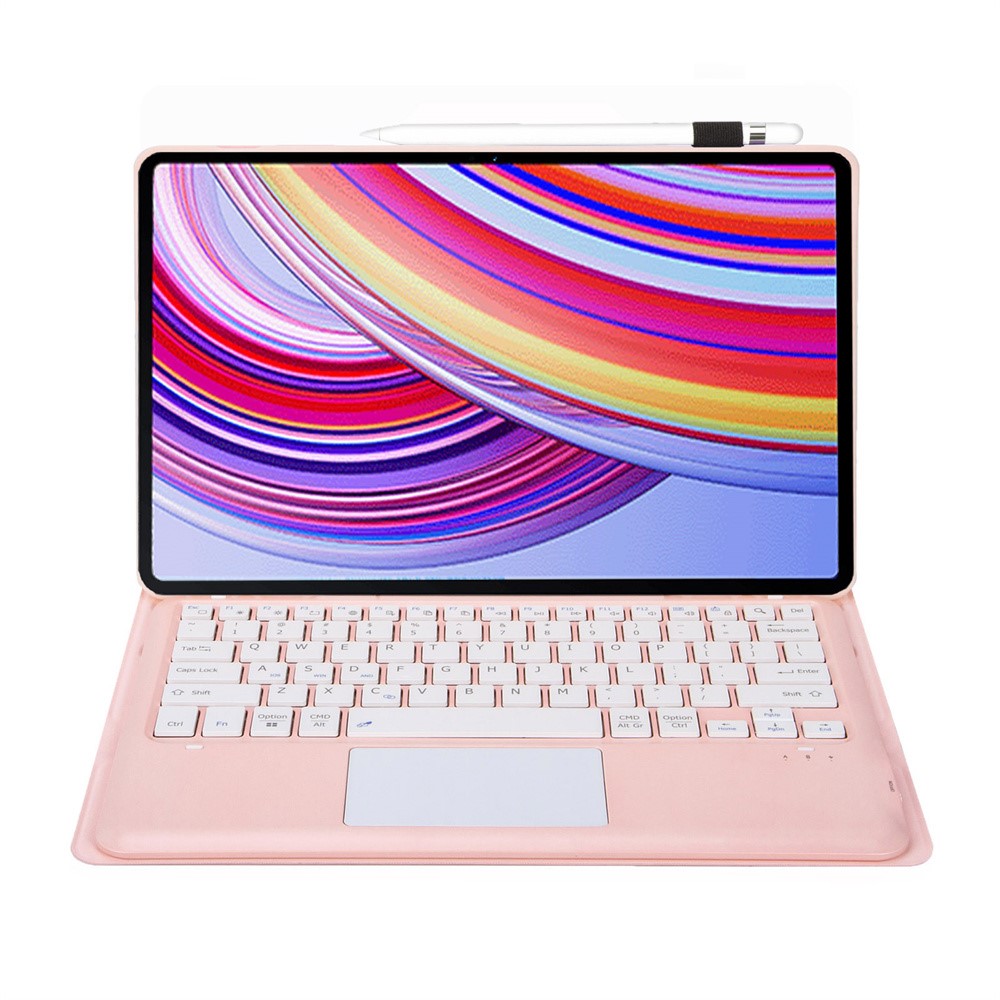 A0N11-A For Xiaomi Redmi Pad Pro Leather Tablet Cover + Touchpad Bluetooth-compatible Keyboard