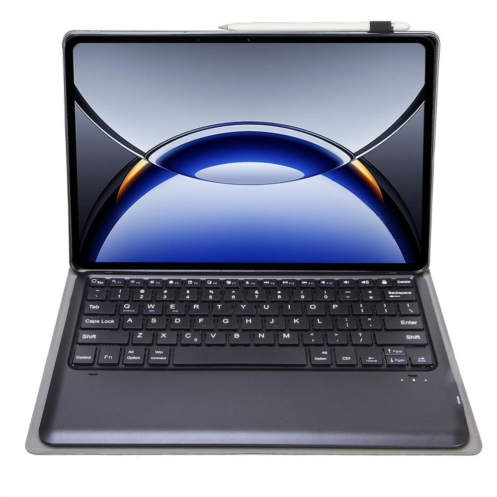 OP15 For Oppo Pad 3 Pro / Oneplus Pad Pro Leather Tablet Cover with Bluetooth-compatible Keyboard