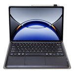 P15-A For Oppo Pad 3 Pro / Oneplus Pad Pro Leather Tablet Cover with Touchpad Bluetooth-compatible Keyboard
