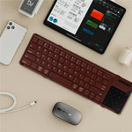 B077T bærbart foldbart trådløst Bluetooth-kompatibelt tastatur med touchpad og numerisk funktion