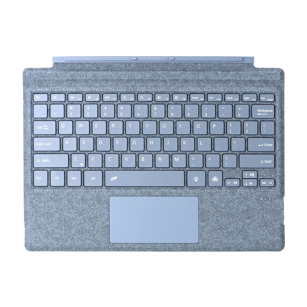 SF-1089D For Microsoft Surface Pro 7+ / 7 / 6 / 5 / 4 / 3 Magnetic Keyboard with Backlit Touchpad Microfiber PU Leather