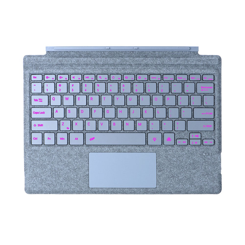 SF-1089D For Microsoft Surface Pro 7+ / 7 / 6 / 5 / 4 / 3 Magnetic Keyboard with Backlit Touchpad Microfiber PU Leather