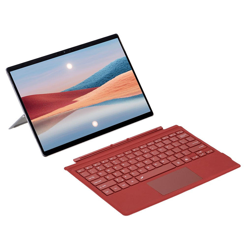 SF-1089D For Microsoft Surface Pro 7+ / 7 / 6 / 5 / 4 / 3 Magnetic Keyboard with Backlit Touchpad Microfiber PU Leather