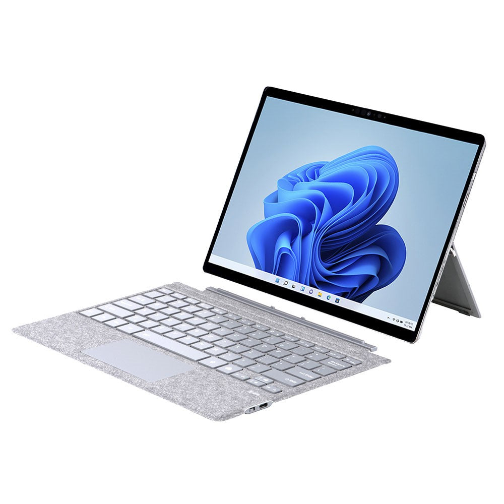 SF-1089D For Microsoft Surface Pro 7+ / 7 / 6 / 5 / 4 / 3 Magnetic Keyboard with Backlit Touchpad Microfiber PU Leather