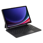 P810 til Samsung Galaxy Tab S10+ / S9 FE+ / S9+ / S8+ / S7 FE / S7+ Læderetui Flydende Magnetisk Tastatur med Baggrundsbelysning