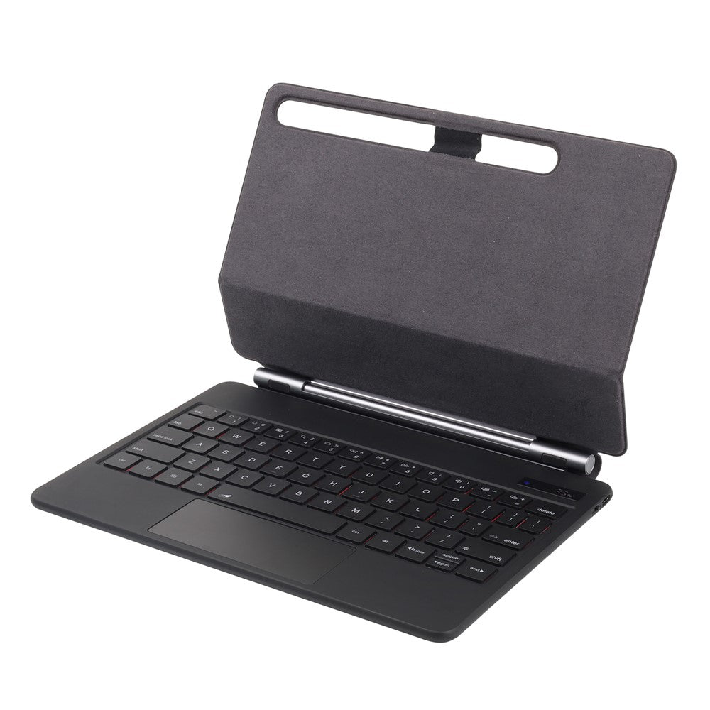 P810 til Samsung Galaxy Tab S10+ / S9 FE+ / S9+ / S8+ / S7 FE / S7+ Læderetui Flydende Magnetisk Tastatur med Baggrundsbelysning