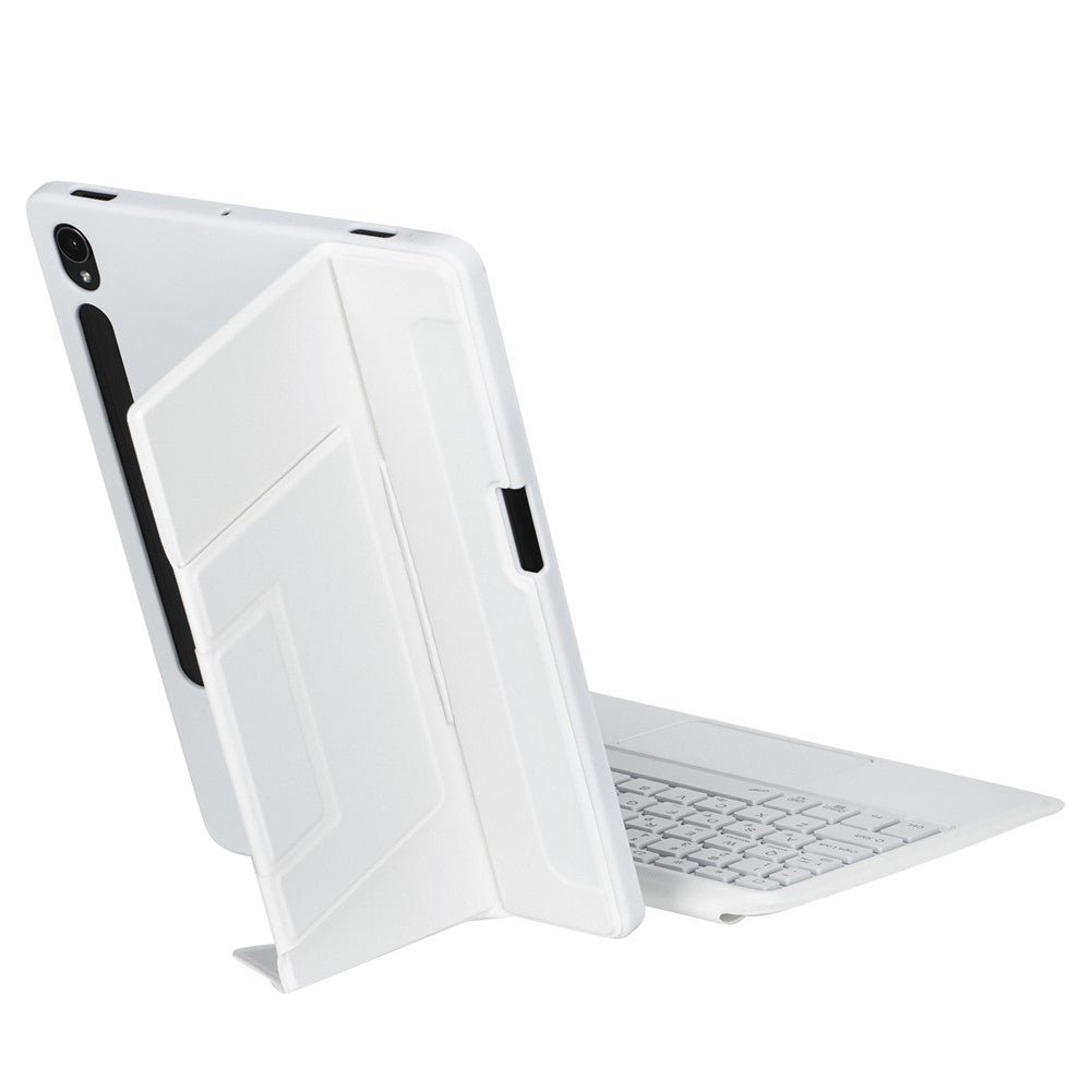 HY-710B For Samsung Galaxy Tab S10 Lite / S10 FE / S9 FE X510 X516 / S9 X710 X716B X718U Leather Case Detachable Bluetooth-Compatible Keyboard