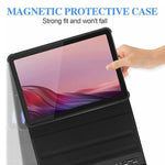 SK-M9 For Lenovo Tab M9 (TB-310FU / TB-310XU) Bluetooth-Compatible Keyboard Leather Case with Pen Slot