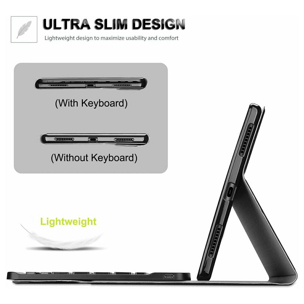 SK-M9 For Lenovo Tab M9 (TB-310FU / TB-310XU) Bluetooth-Compatible Keyboard Leather Case with Pen Slot