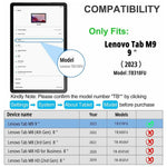 SK-M9 For Lenovo Tab M9 (TB-310FU / TB-310XU) Bluetooth-Compatible Keyboard Leather Case with Pen Slot