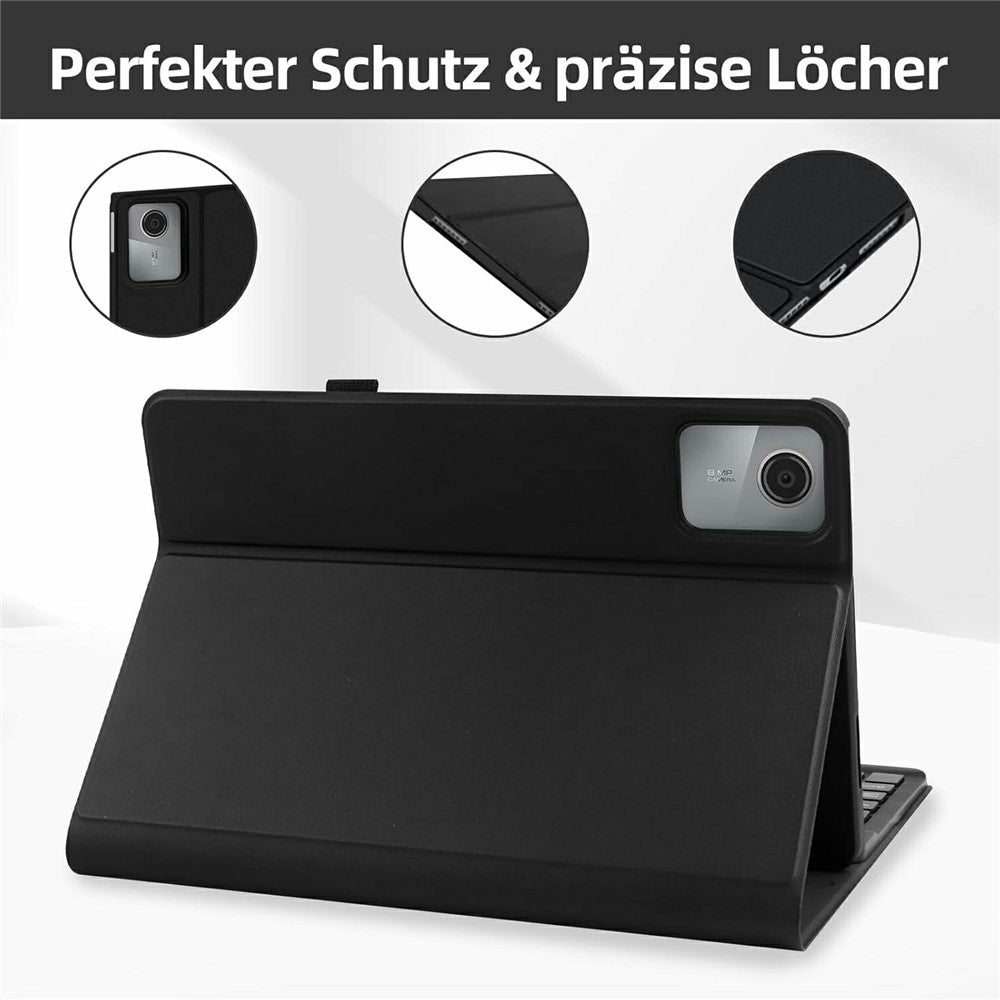SK-M11 For Lenovo Tab M11 (TB330FU / TB330XU) Bluetooth-Compatible Keyboard Leather Case with Pen Slot