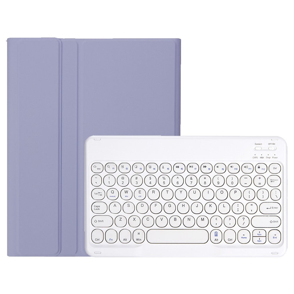 YAM29 Läderfodral för Lenovo Tab 10.1 (2025) / Zhaoyang K10C / S10 TB-311FU / XC TBF1 2025 Runt tangentbord med Bluetooth-kompatibelt tangentbord