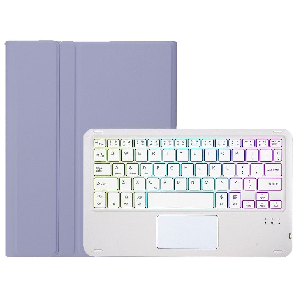 AM29-AS læderetui til Lenovo Tab 10.1 (2025) / Zhaoyang K10C / S10 TB-311FU / XC TBF1 2025 Bluetooth-kompatibelt tastatur med baggrundsbelysning