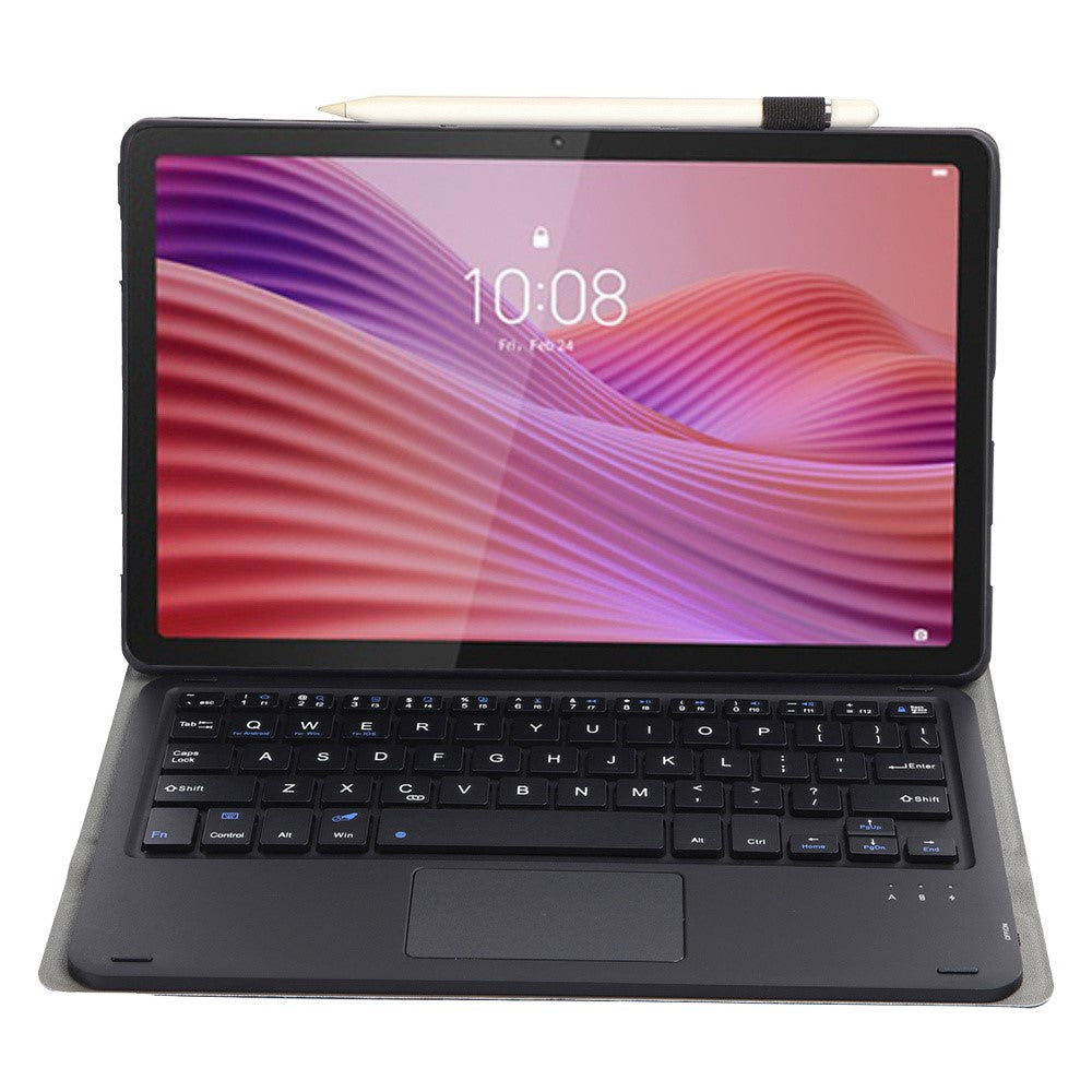 AM29-A Läderfodral för Lenovo Tab 10.1 (2025) / Zhaoyang K10C / S10 TB-311FU / XC TBF1 2025 Pekplatta Bluetooth-kompatibelt tangentbord