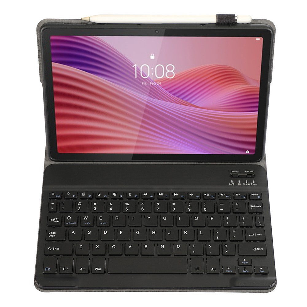 AM29-læderetui med Bluetooth-kompatibelt tastatur til Lenovo Tab 10.1 (2025) / Zhaoyang K10C / S10 TB-311FU / XC TBF1 2025