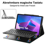 SK-M10 For Lenovo Tab M10 (Gen 3) Leather Tablet Stand Cover + Bluetooth-Compatible Keyboard