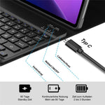 SK-M10 For Lenovo Tab M10 (Gen 3) Leather Tablet Stand Cover + Bluetooth-Compatible Keyboard