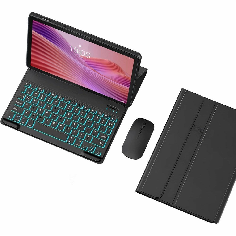 For Lenovo Tab 10.1 (2025) TB-311FU / TB-311XU Backlit Design Bluetooth-Compatible Keyboard Case with Mouse Combo Set