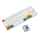 AJAZZ K870T Kabelført/Trådløst Bluetooth-kompatibelt Tastatur 87 Taster Dual Mode Tastatur med RGB Baggrundsbelysning til Telefon Bærbar Computer