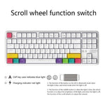 AJAZZ K870T Kabelført/Trådløst Bluetooth-kompatibelt Tastatur 87 Taster Dual Mode Tastatur med RGB Baggrundsbelysning til Telefon Bærbar Computer