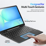 DUX DUCIS For Samsung Galaxy Tab S10 FE+ Bluetooth-compatible Keyboards  Magnetic Detachable PU Leather Tablet Cover