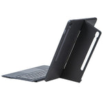 T820B-AS til Samsung Galaxy Tab S10 FE+ X620 / X626B Baggrundsbelyst Touchpad Bluetooth-kompatibelt Tastatur Læderetui