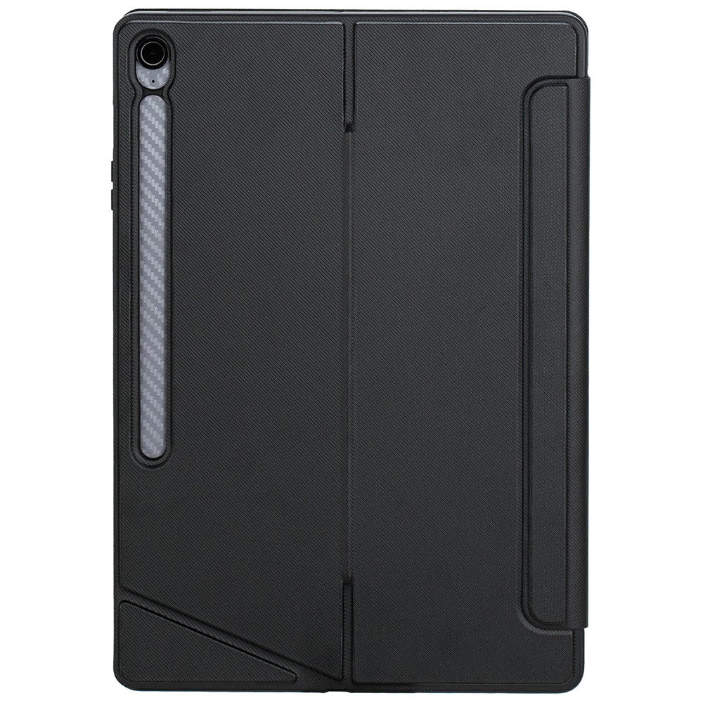 T820B-AS til Samsung Galaxy Tab S10 FE+ X620 / X626B Baggrundsbelyst Touchpad Bluetooth-kompatibelt Tastatur Læderetui