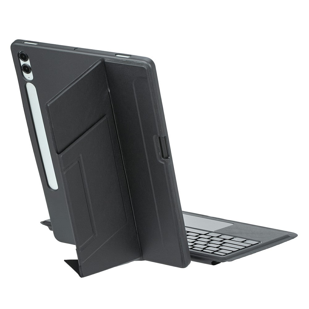 HY-820B For Samsung Galaxy Tab S10 FE+ X620 / X626B Detachable Touchpad Backlit Bluetooth-Compatible Keyboard Tablet Stand Cover