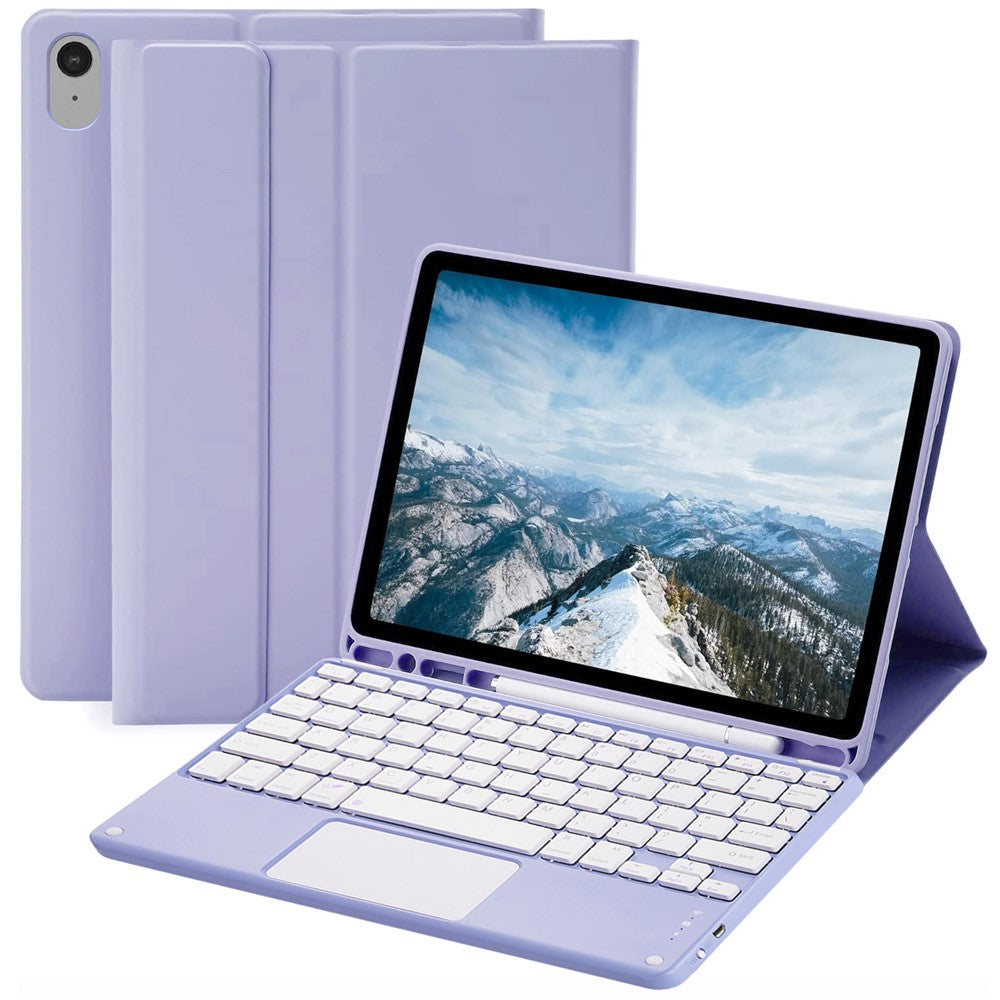 Tablet Case for iPad Air 11 (2026) / (2025) / (2024) / Air (2022) / (2020) Touchpad Bluetooth-Compatible Keyboard Leather Stand Cover