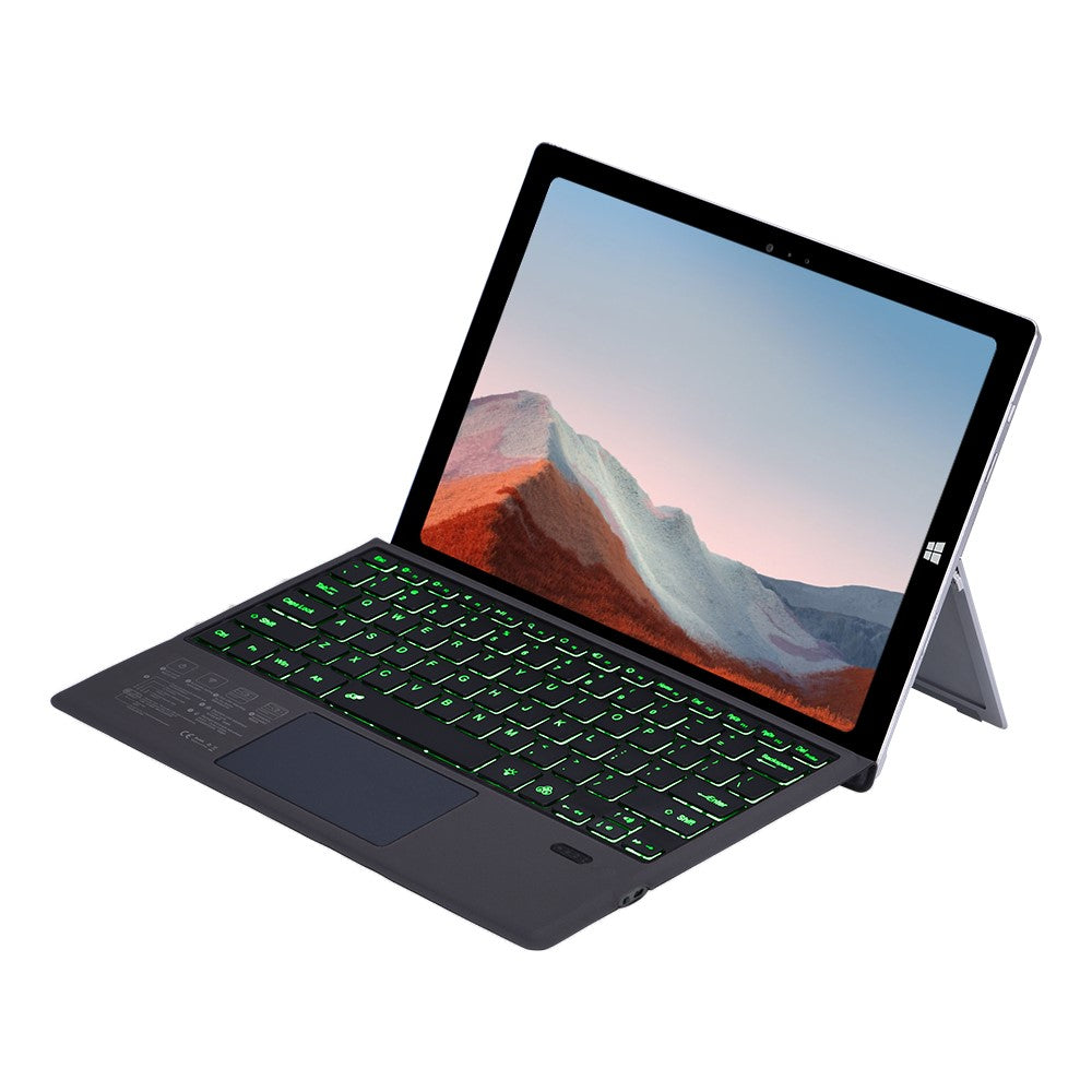 1109-D Bluetooth-Compatible Keyboard for Microsoft Surface Pro 7+ / 7 / 6 / 5 / 4 / 3 Touchpad Backlit Tablet Keyboard