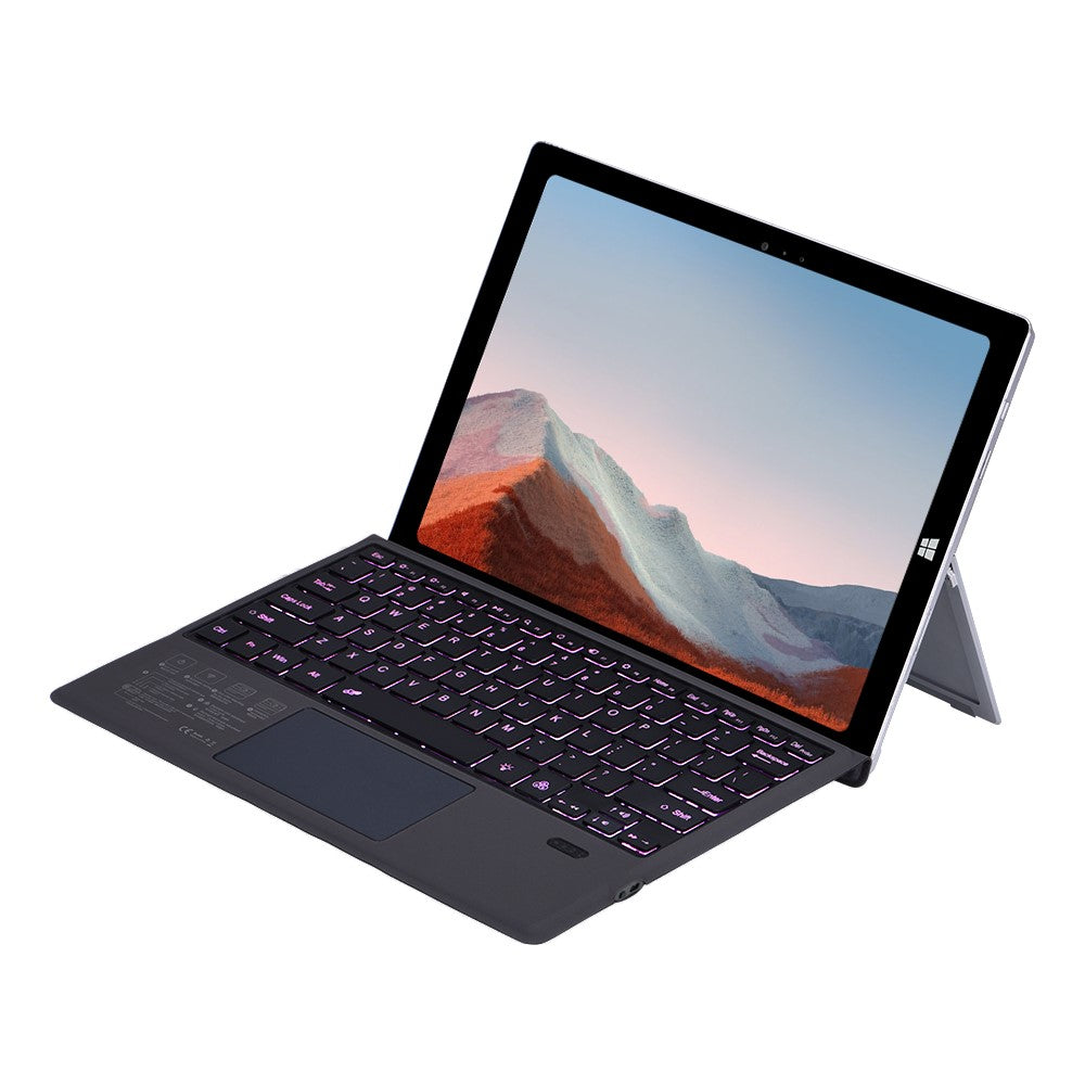 1109-D Bluetooth-Compatible Keyboard for Microsoft Surface Pro 7+ / 7 / 6 / 5 / 4 / 3 Touchpad Backlit Tablet Keyboard