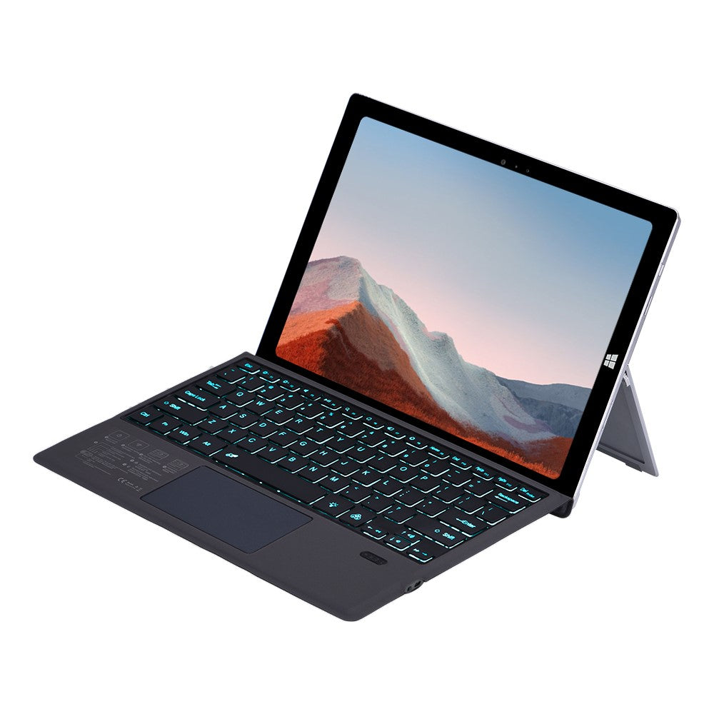 1109-D Bluetooth-Compatible Keyboard for Microsoft Surface Pro 7+ / 7 / 6 / 5 / 4 / 3 Touchpad Backlit Tablet Keyboard